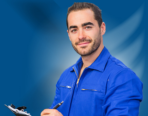 Male auto repair service advisor